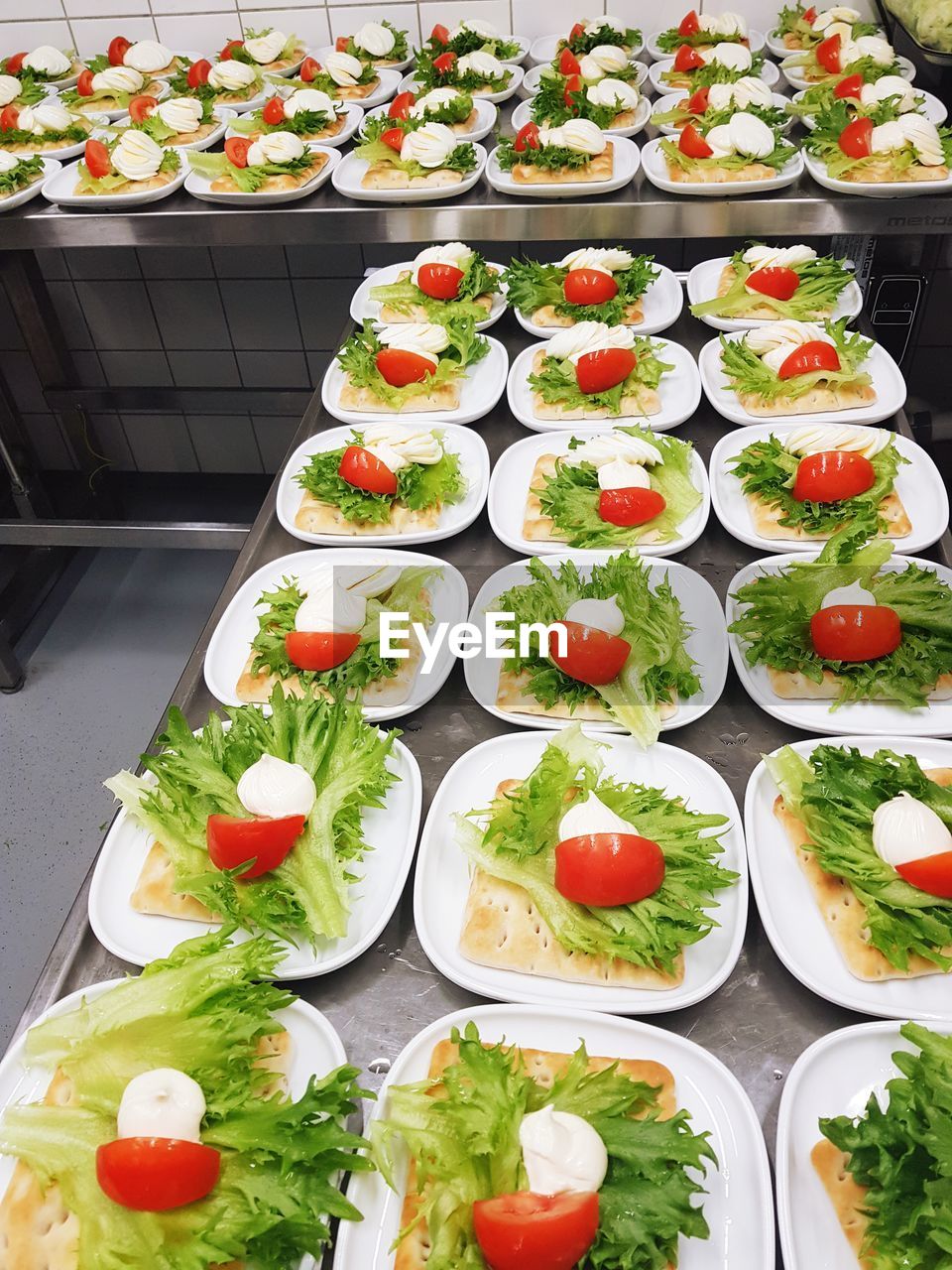 HIGH ANGLE VIEW OF CHOPPED FRUITS AND VEGETABLES ON TABLE
