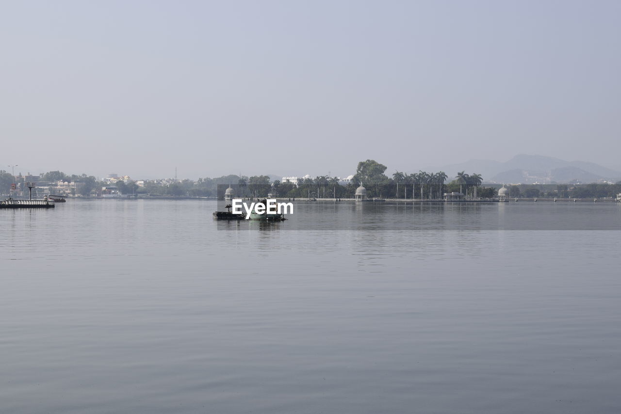 Lake near the city palace, udaipur, india.