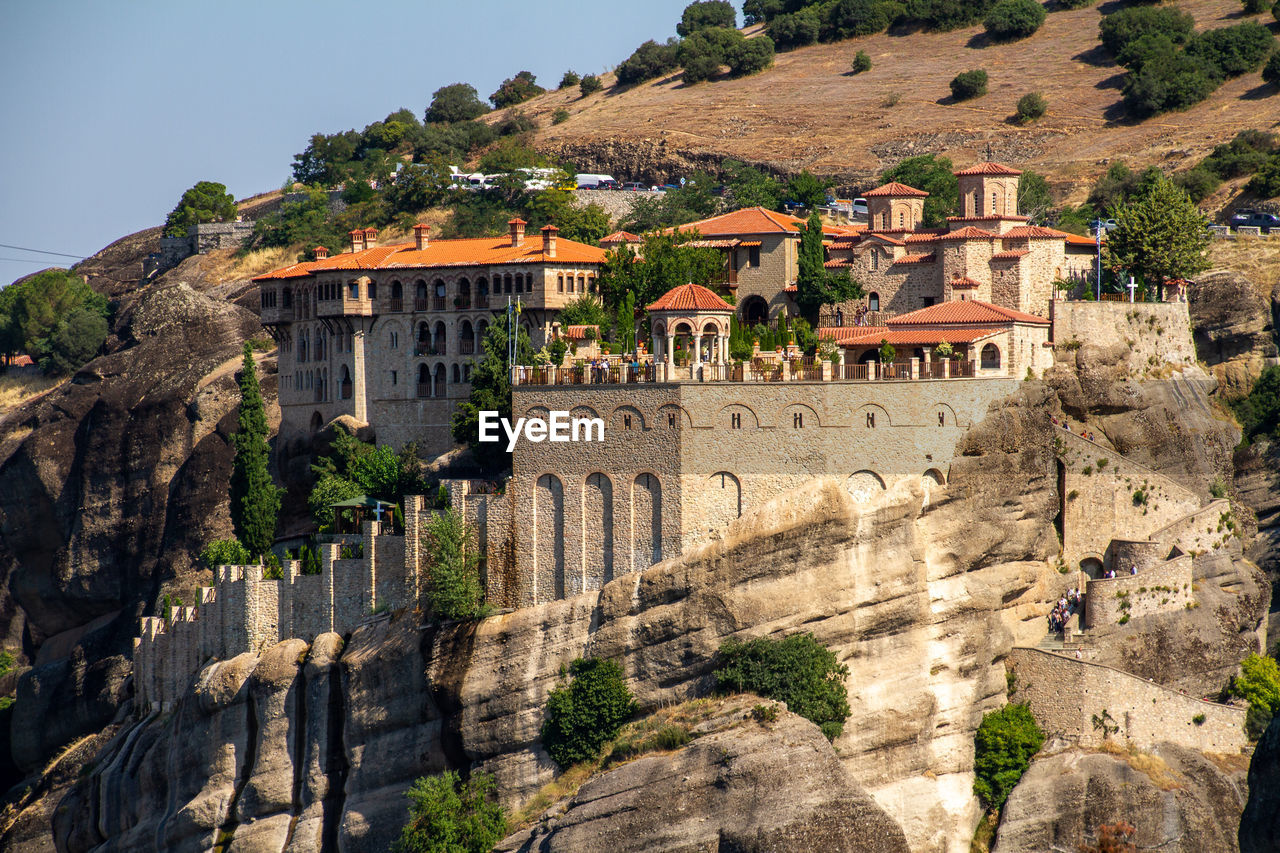 Kalambaka, greece, july 23, 2022.varlaam monastery  the meteora monasteries, located in greece,