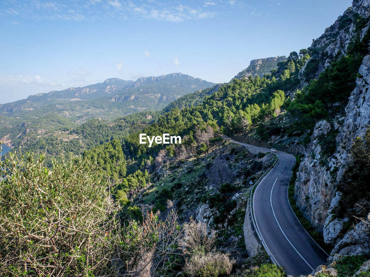 Road passing through mountains