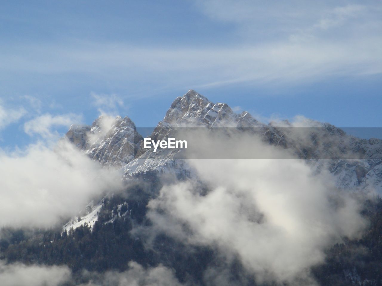 Low angle view of mountains against sky