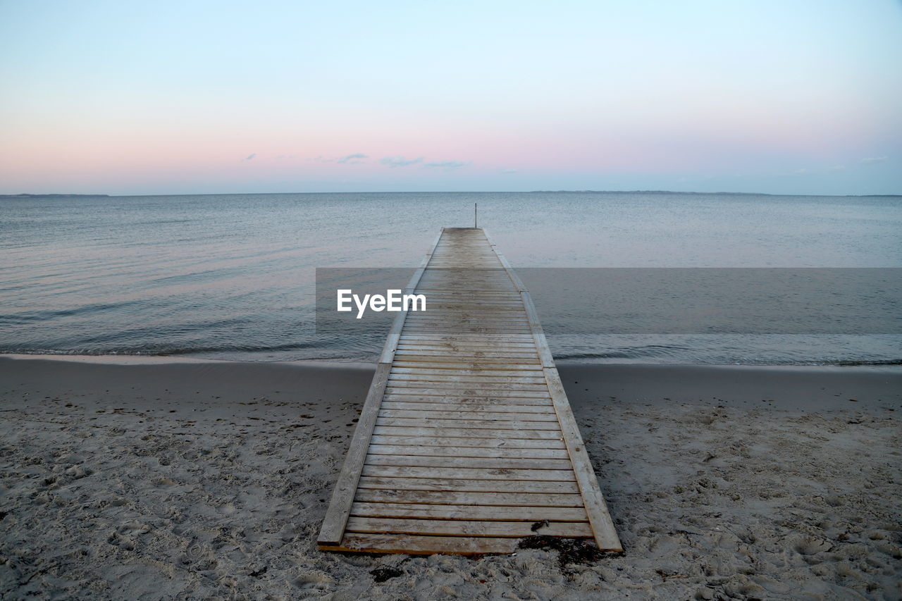 SCENIC VIEW OF BEACH DURING SUNSET