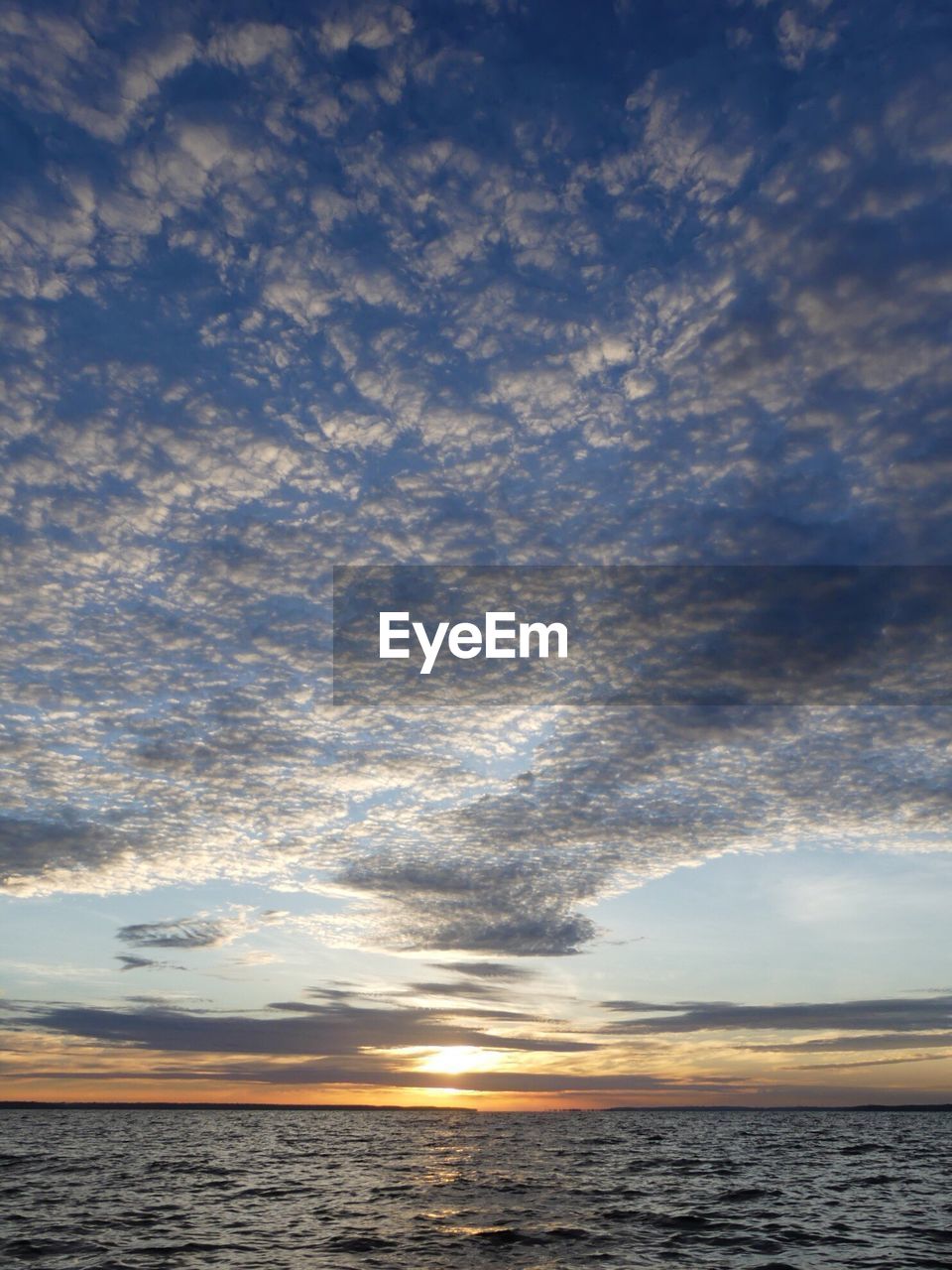 Scenic view of sea against dramatic sky