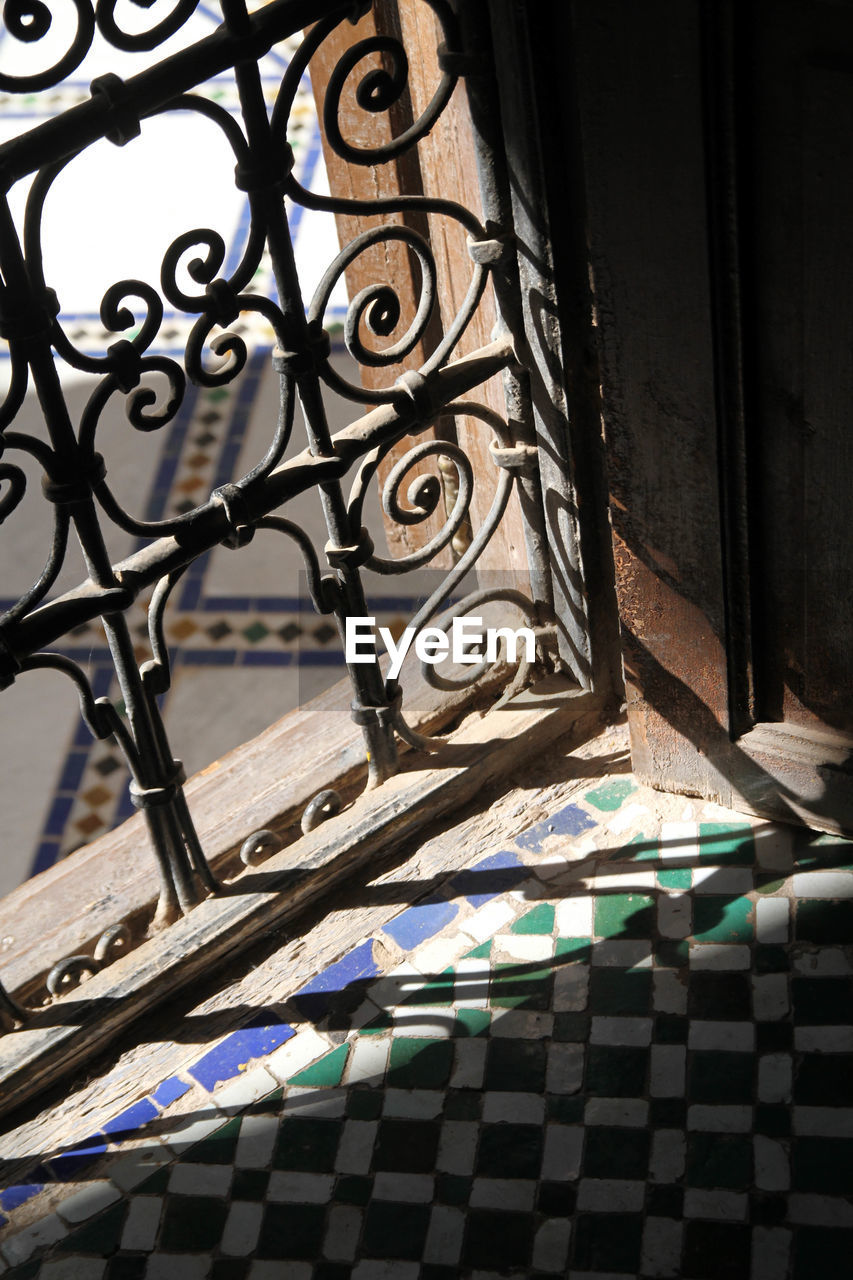 High angle view of window at home