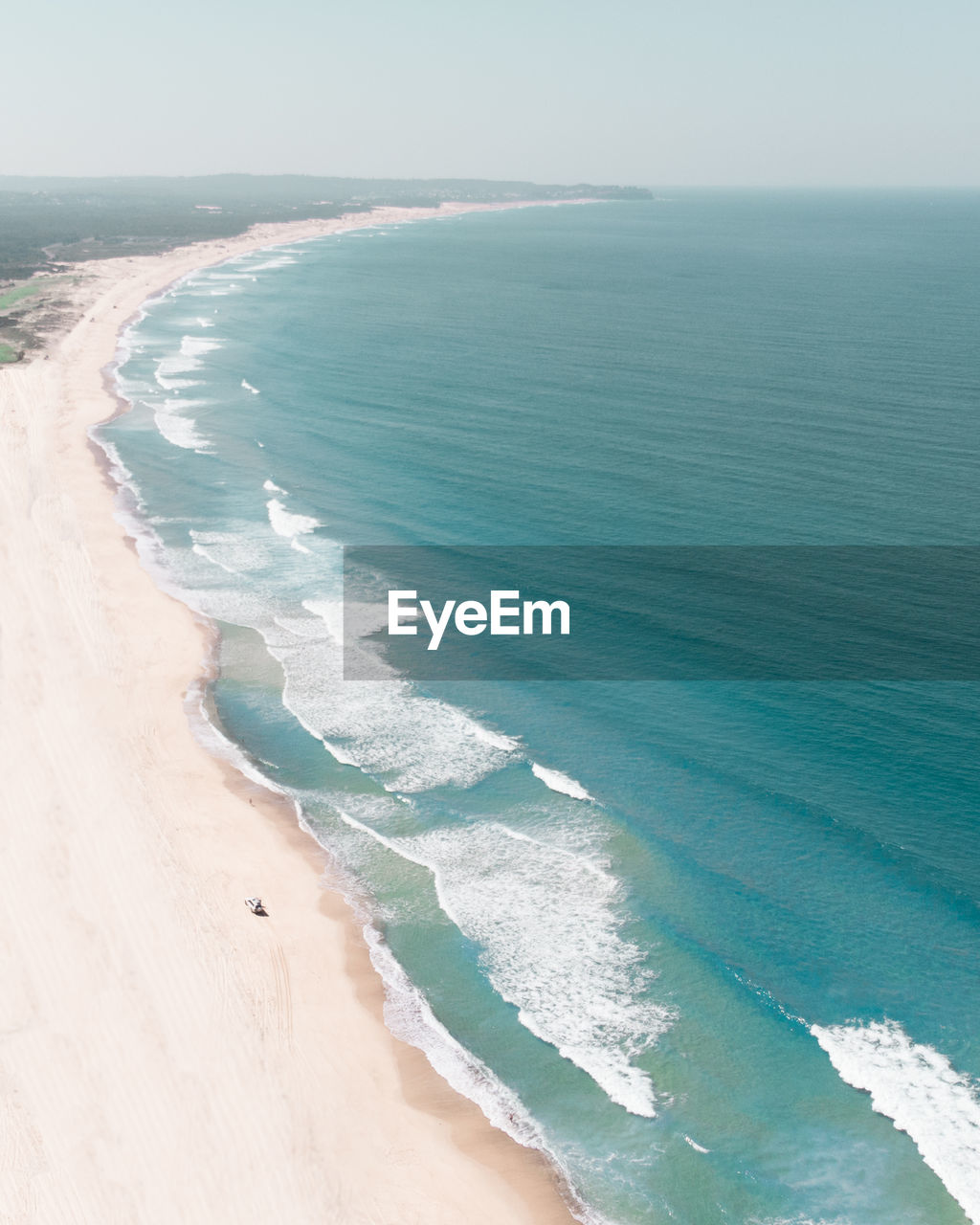 Aerial view of beach against sky