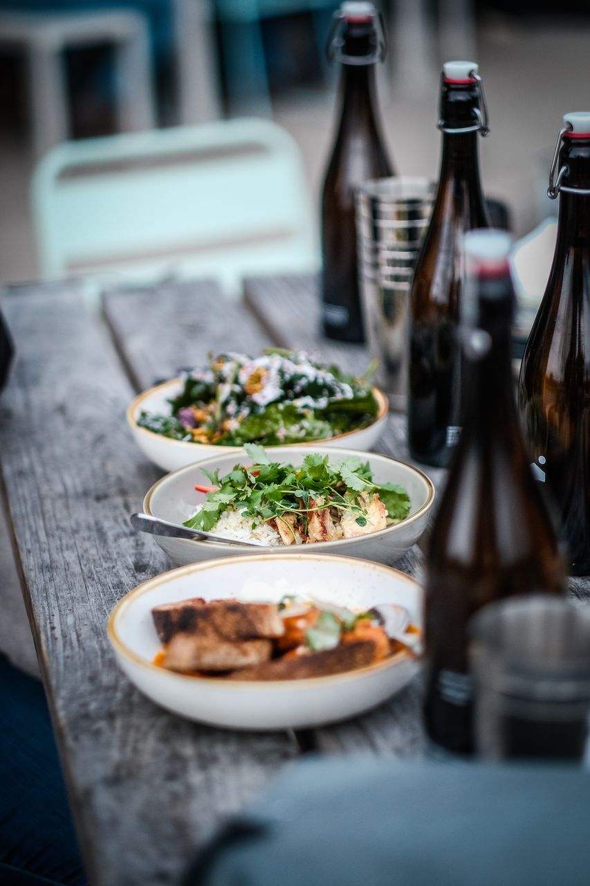 Close-up of food on table