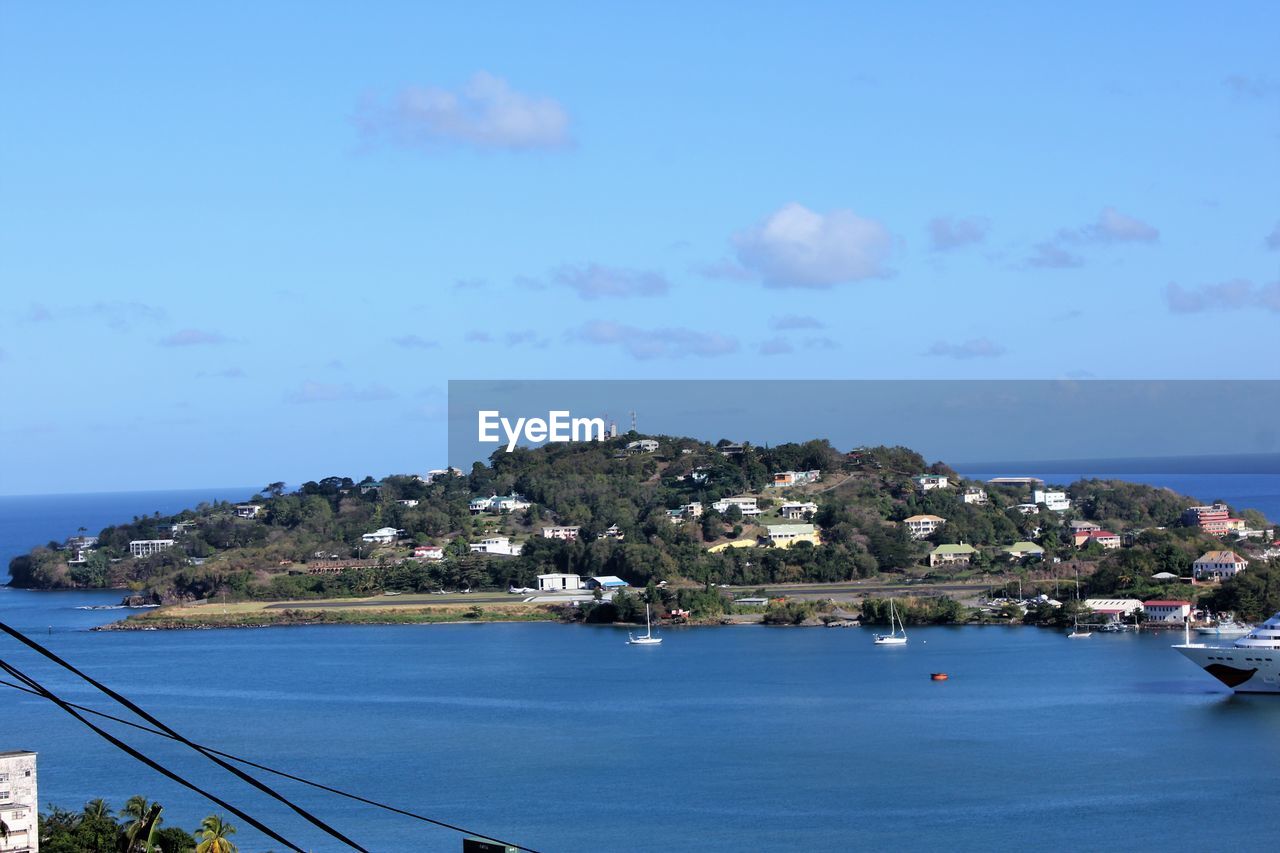 SCENIC VIEW OF BAY AGAINST CLEAR SKY