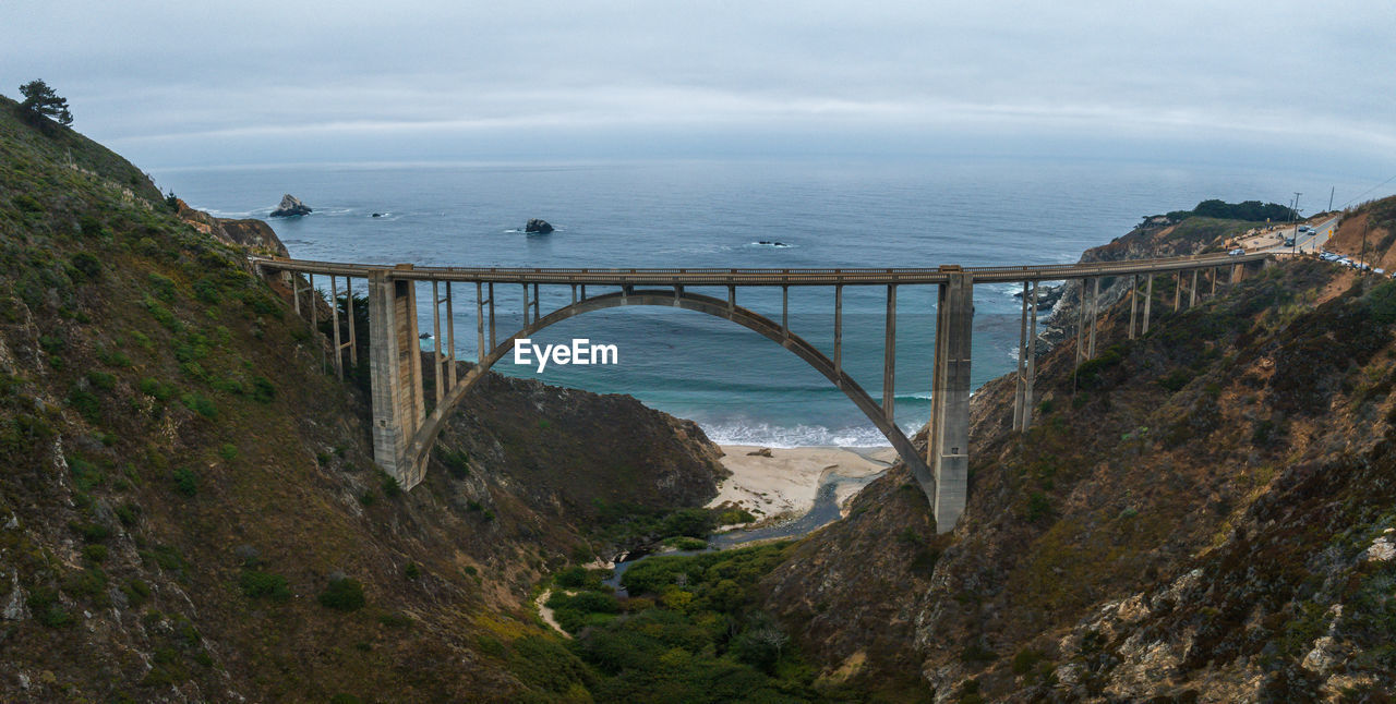 view of bridge over sea against sky