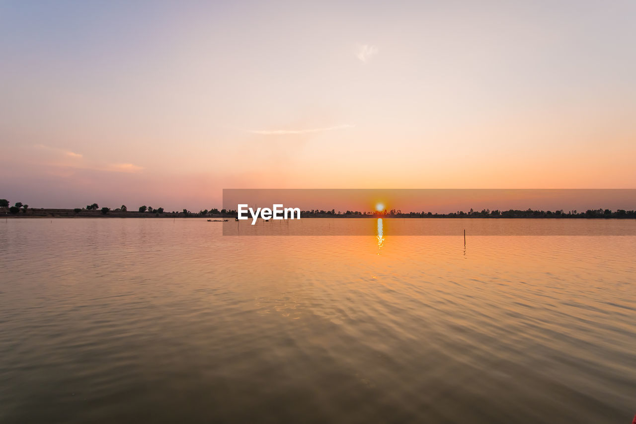 SCENIC VIEW OF SEA DURING SUNSET