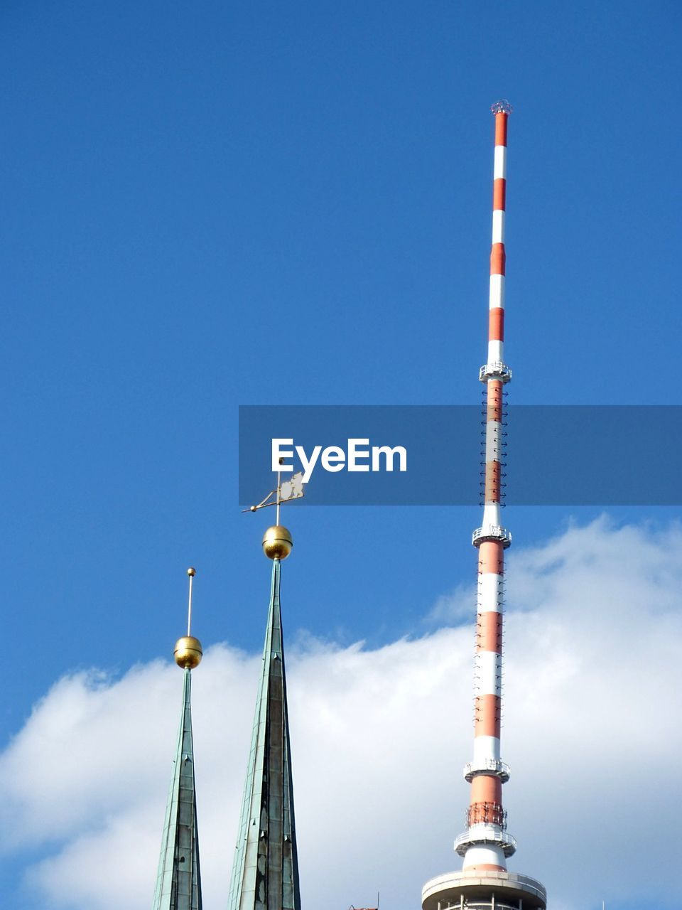 Low angle view of built structure against blue sky