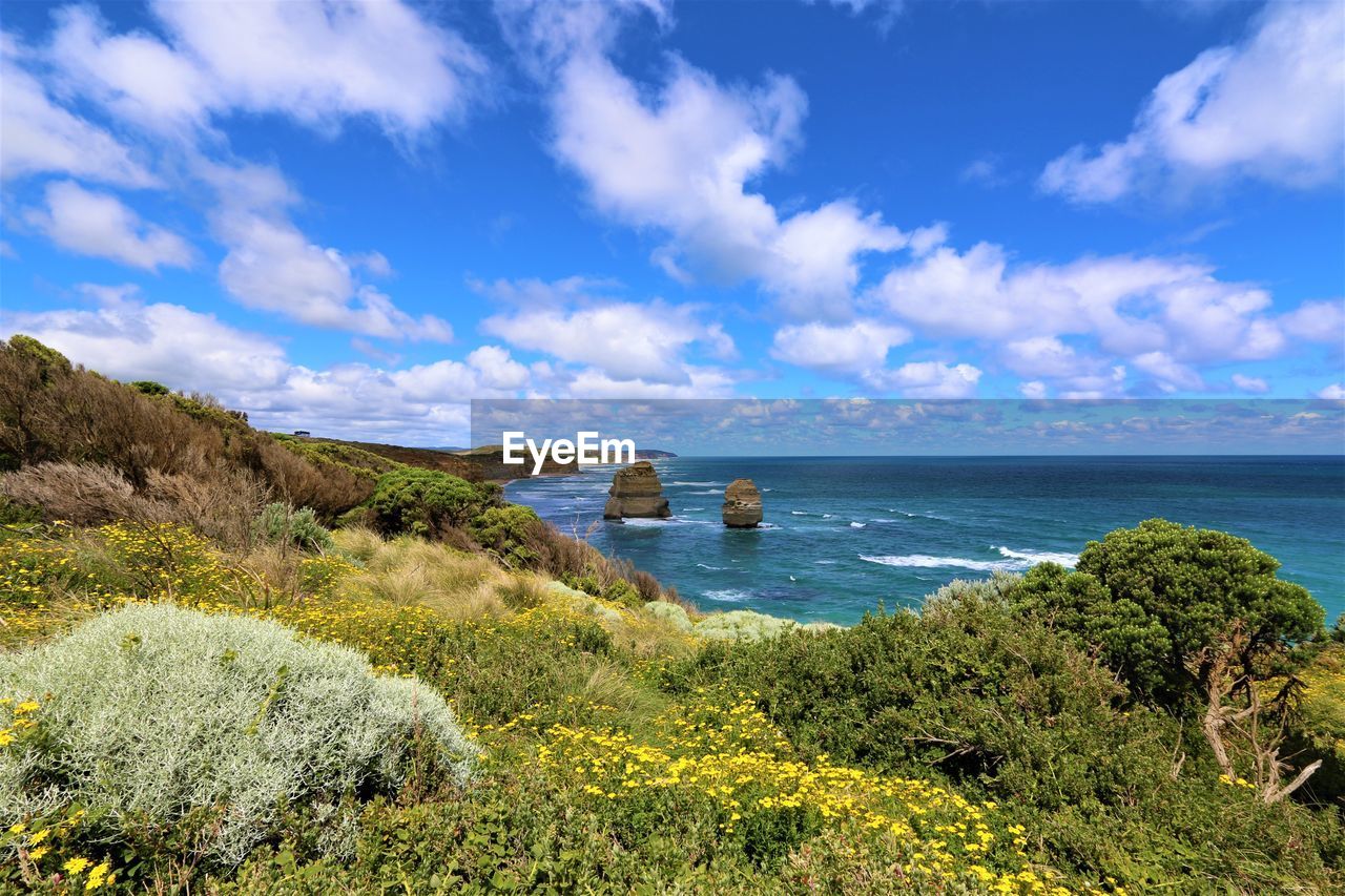 Scenic view of sea against sky