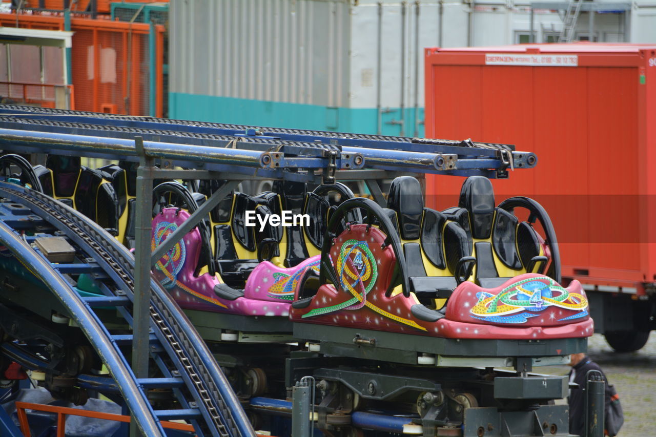 Rollercoaster at amusement park