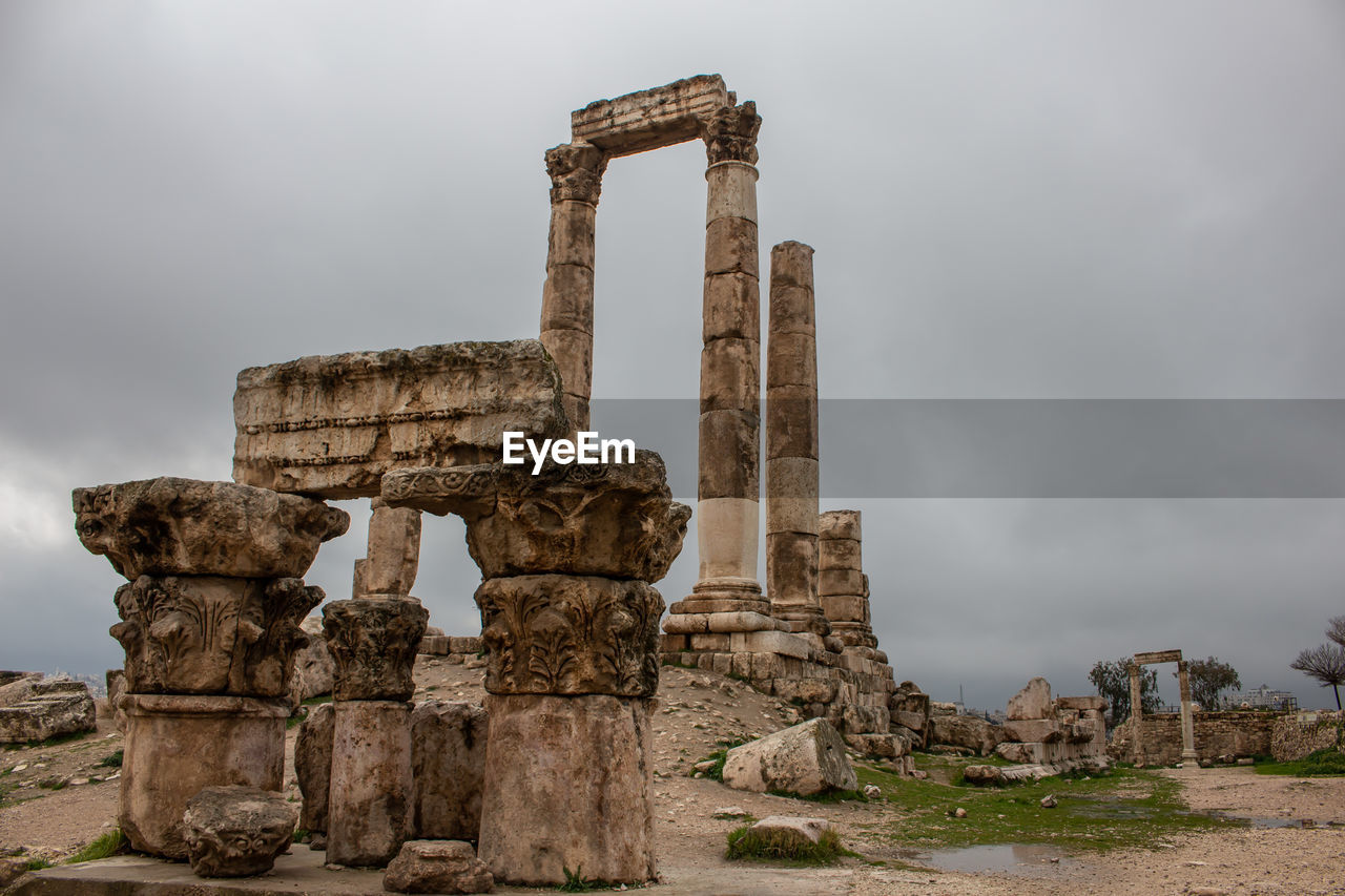 OLD TEMPLE AGAINST SKY