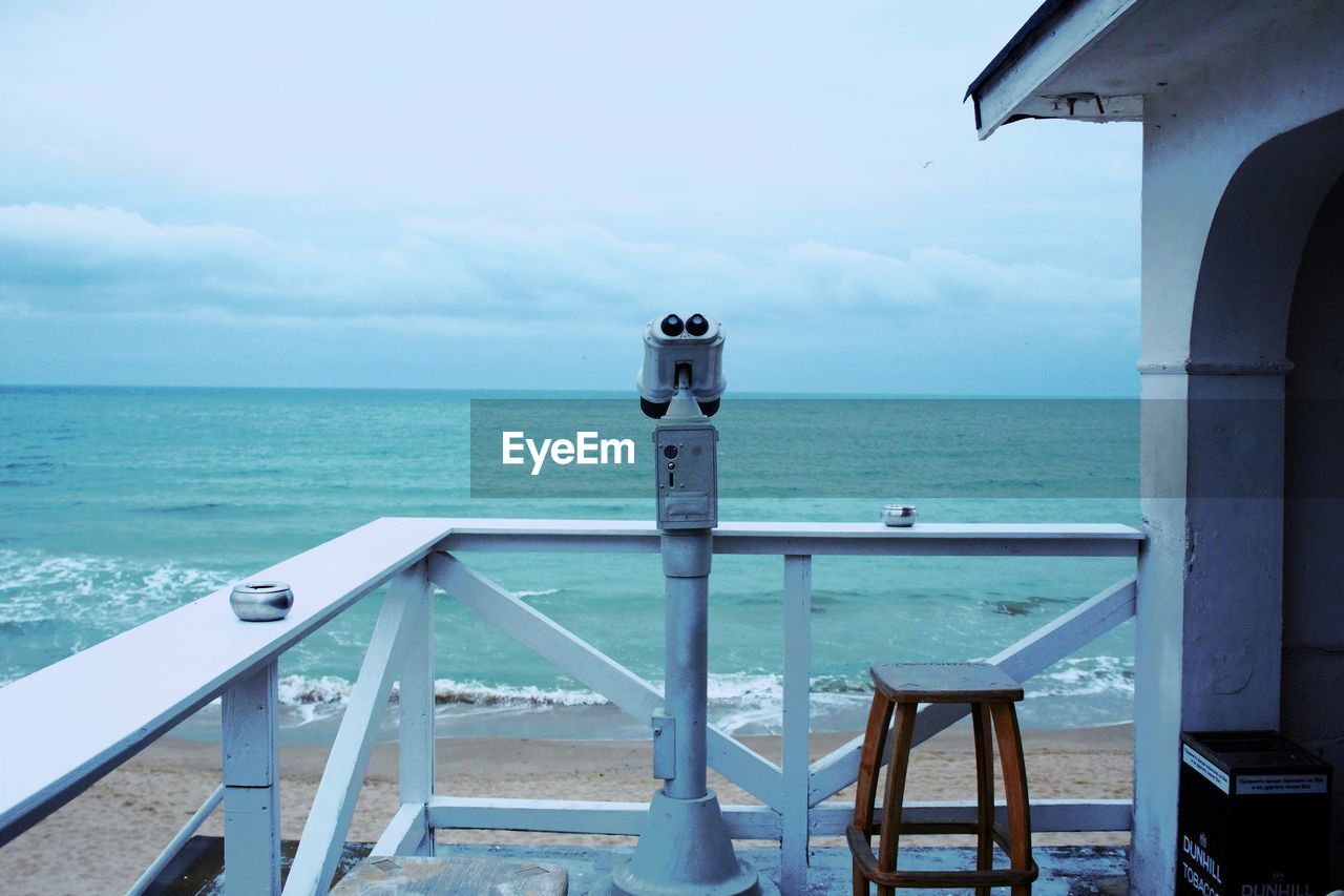 VIEW OF SEA AGAINST CLOUDY SKY