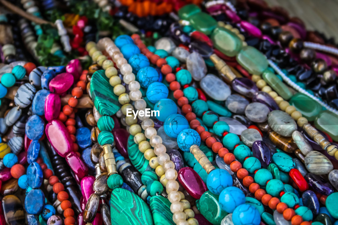 Close-up of jewelry for sale