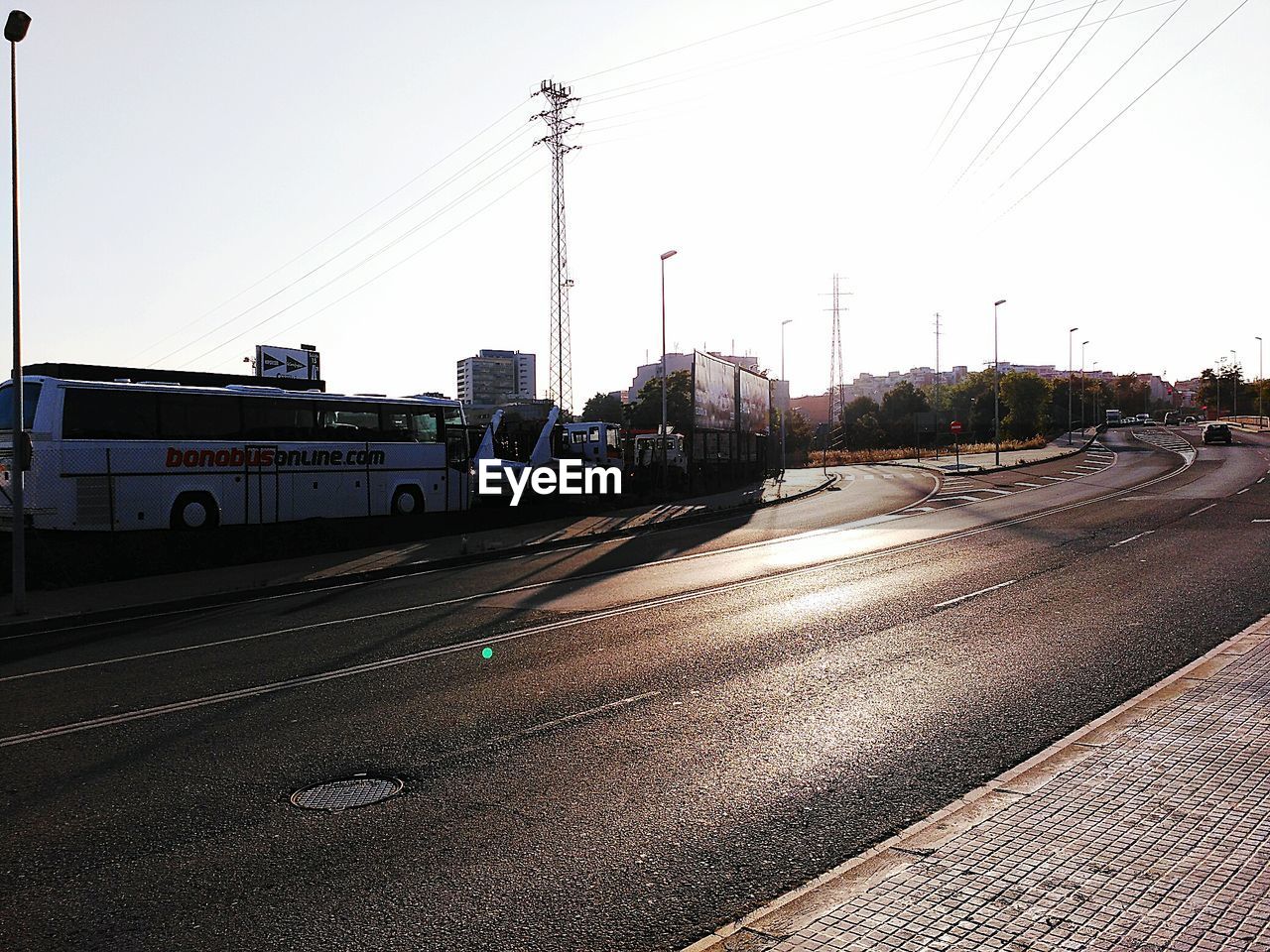 RAILROAD TRACKS ON ROAD