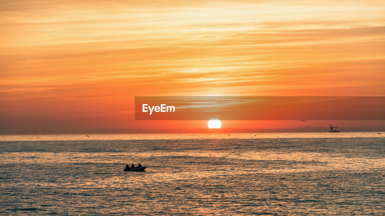 Fishing on sunrise.