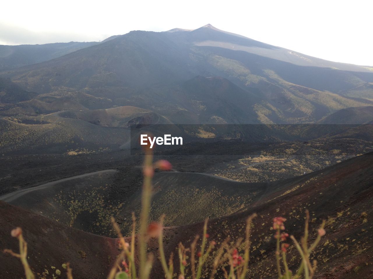 Scenic view of mount etna