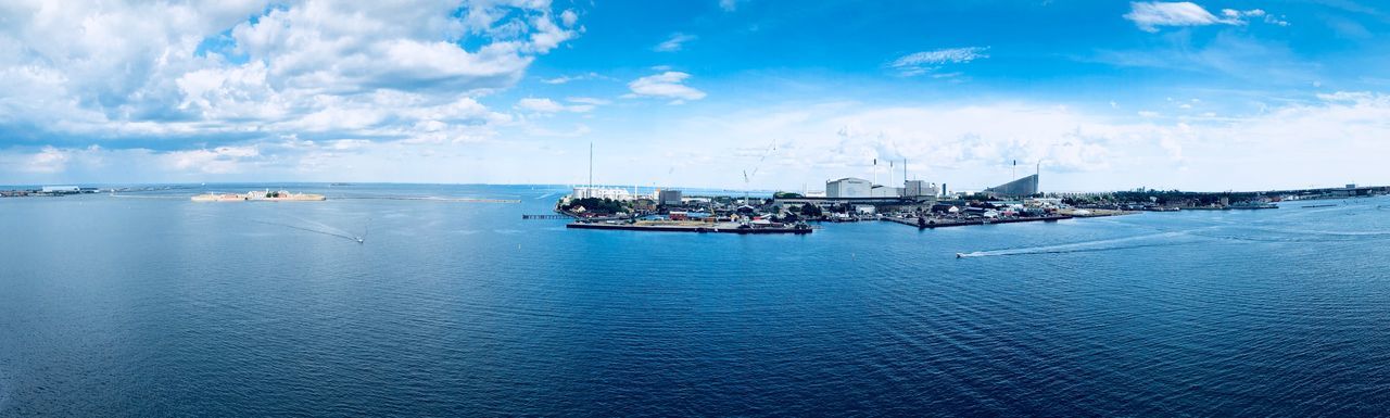 Panoramic view of sea against sky