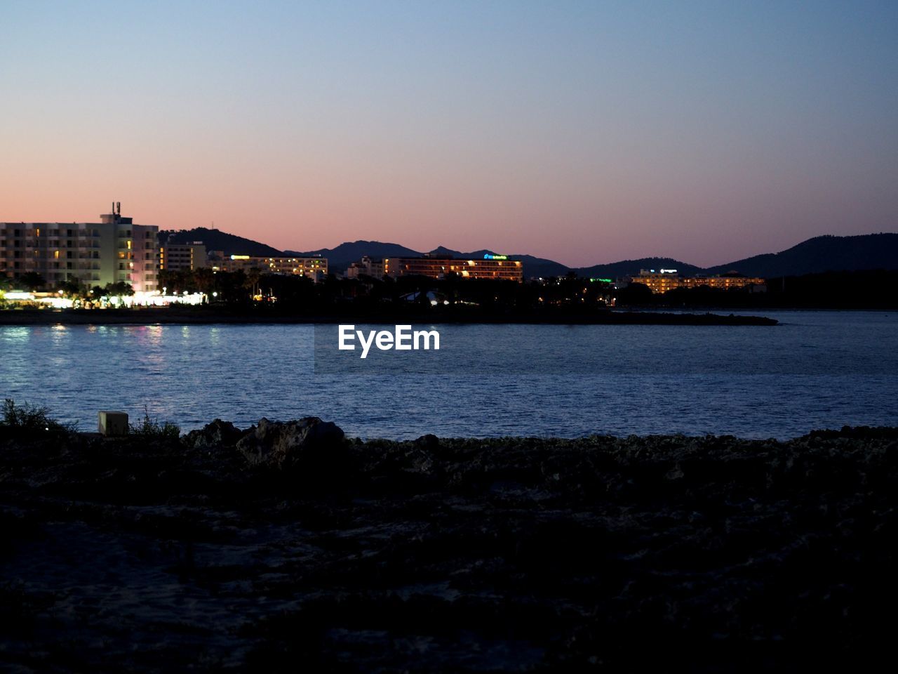 Scenic view of sunset at beach