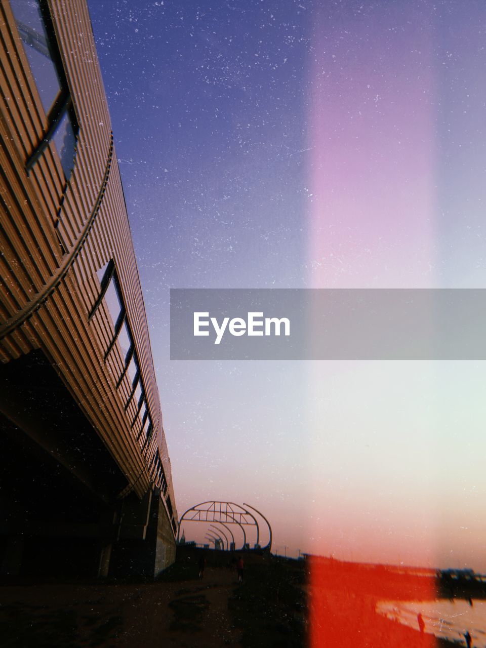 Low angle view of building against sky at night