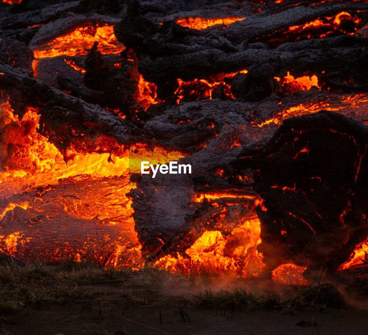 FULL FRAME SHOT OF FIRE ON LAND