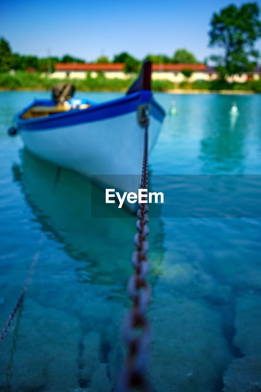 Close-up of blue sea against sky