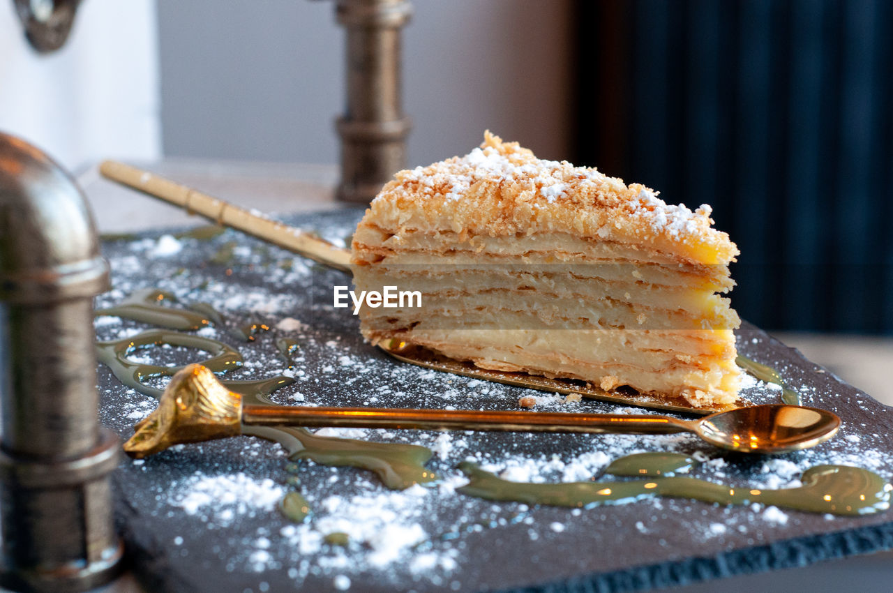 Close-up of dessert in plate