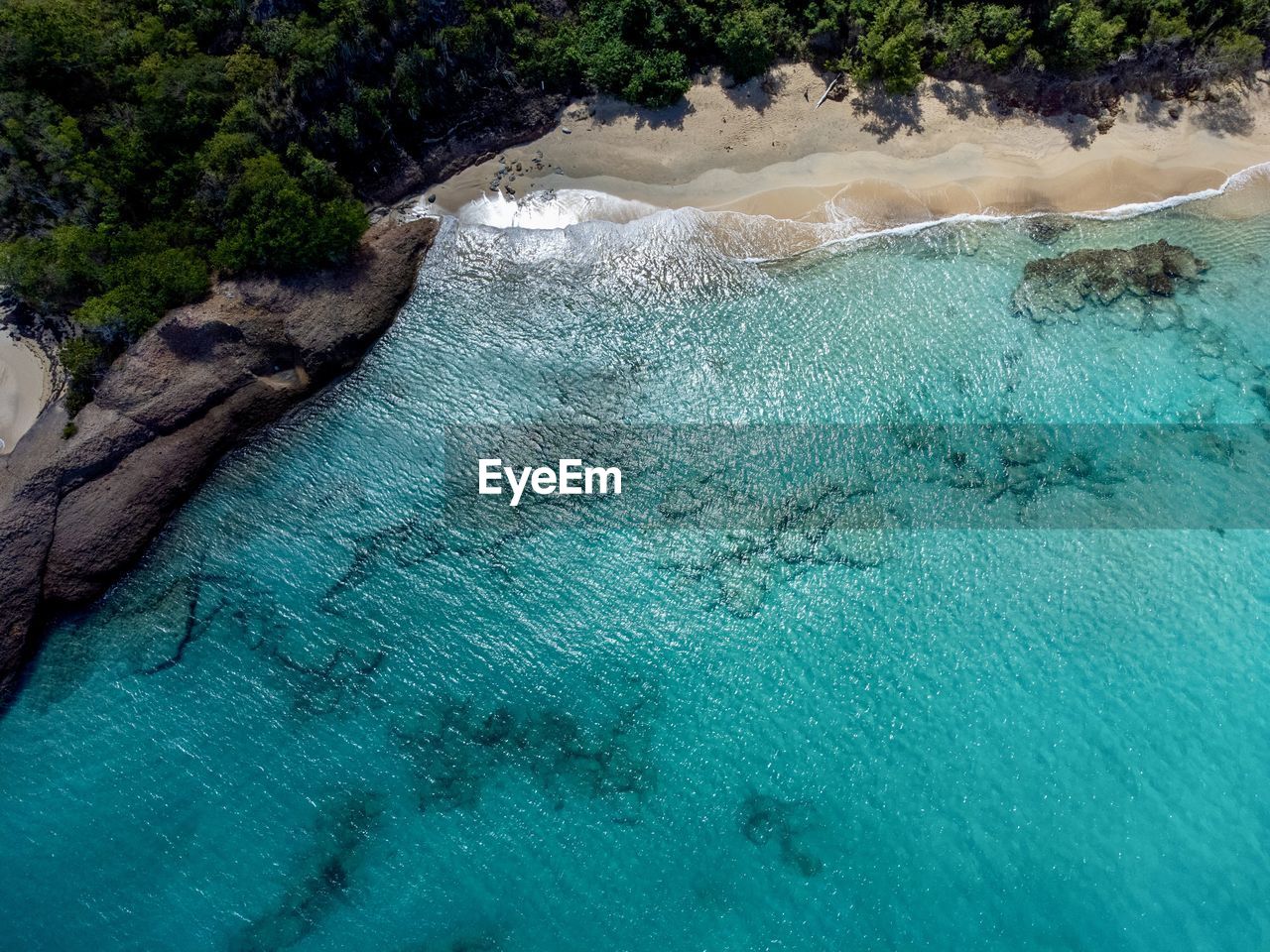 high angle view of beach