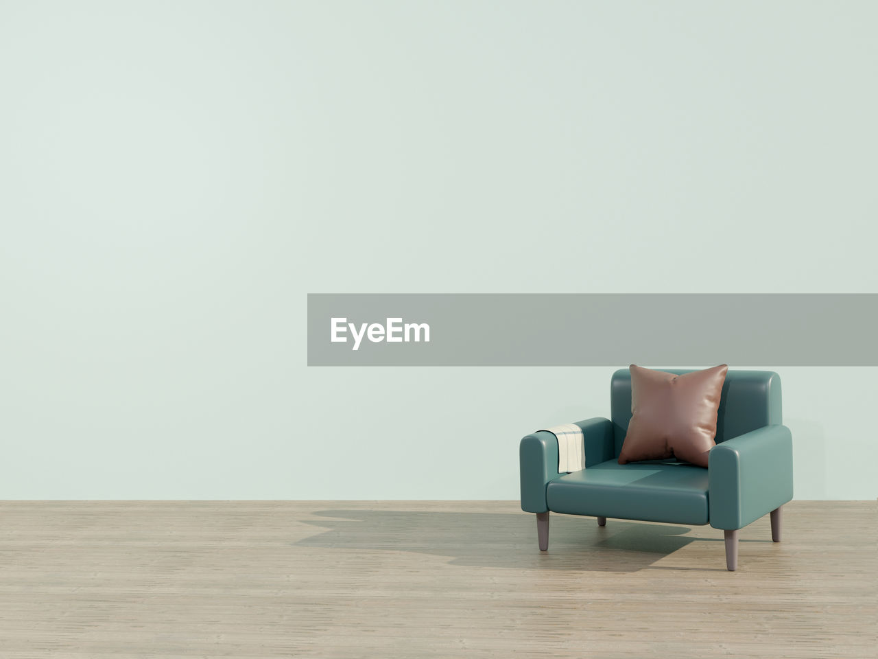 EMPTY CHAIR ON FLOOR AGAINST WALL