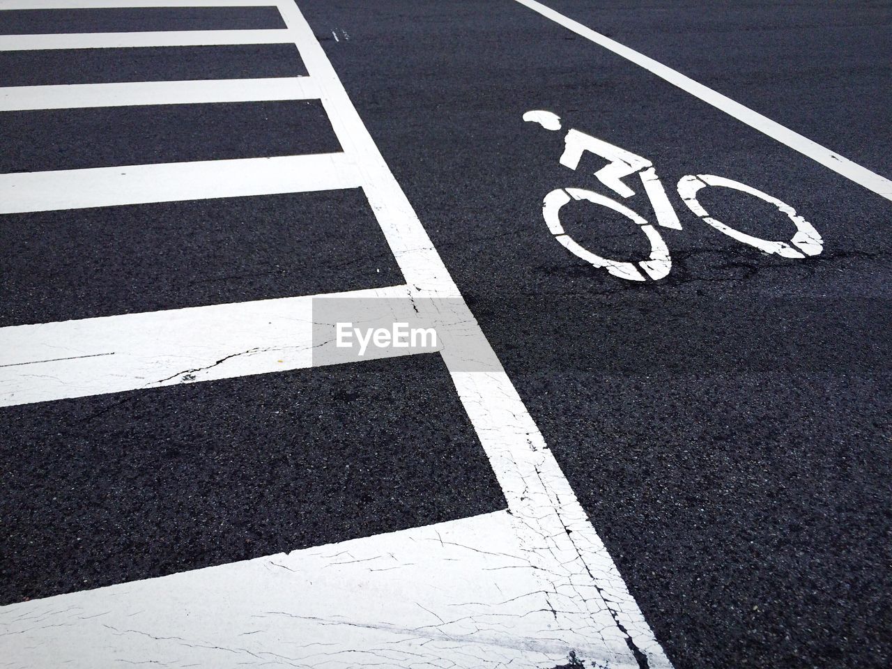 Close-up of road marking