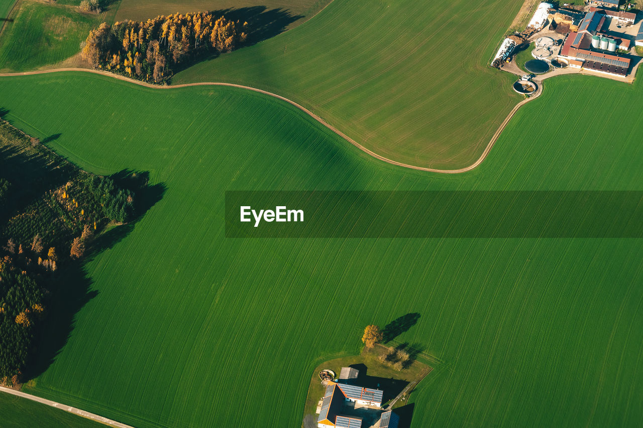 Aerial view of field