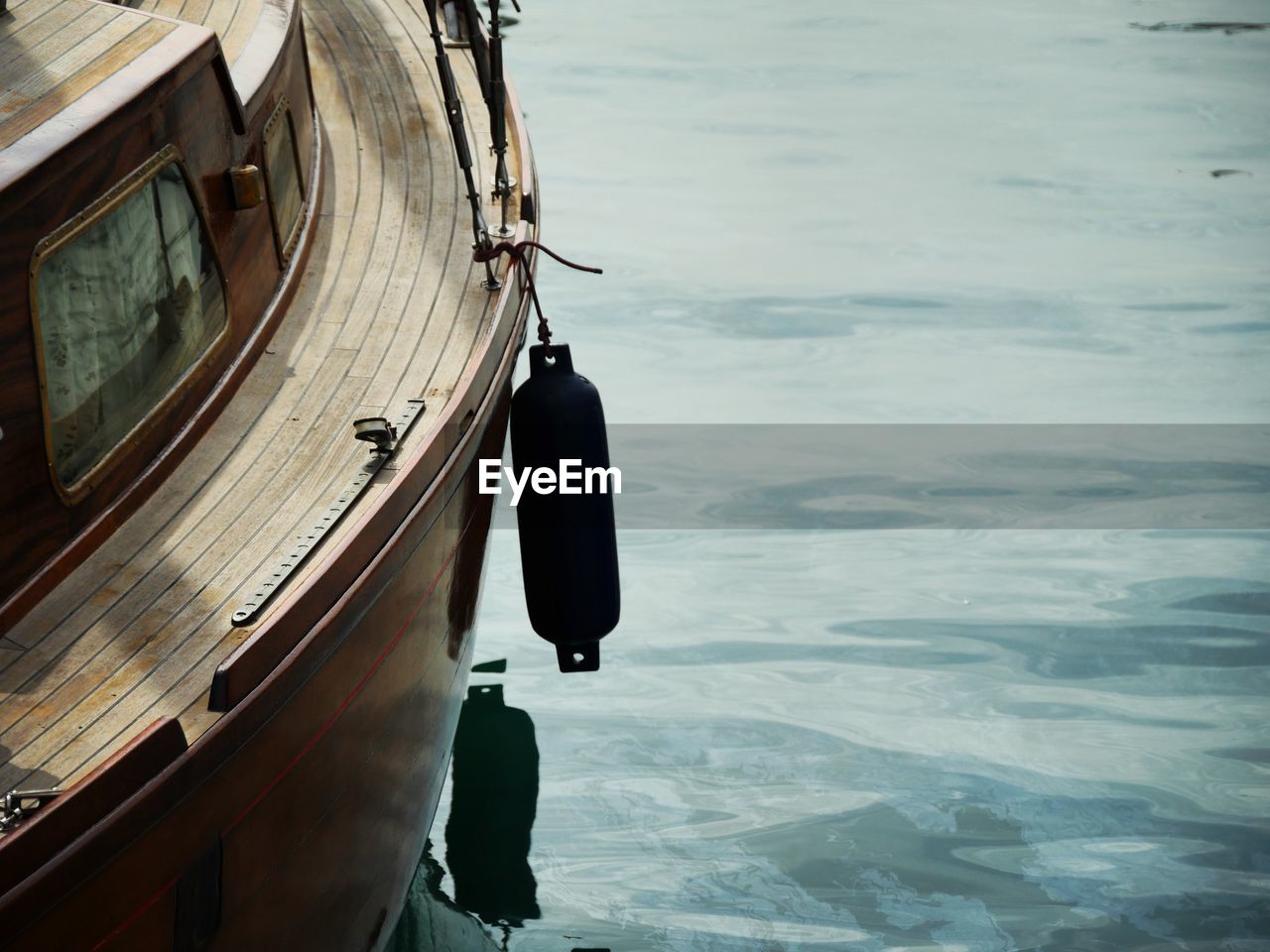 High angle view of boat in sea