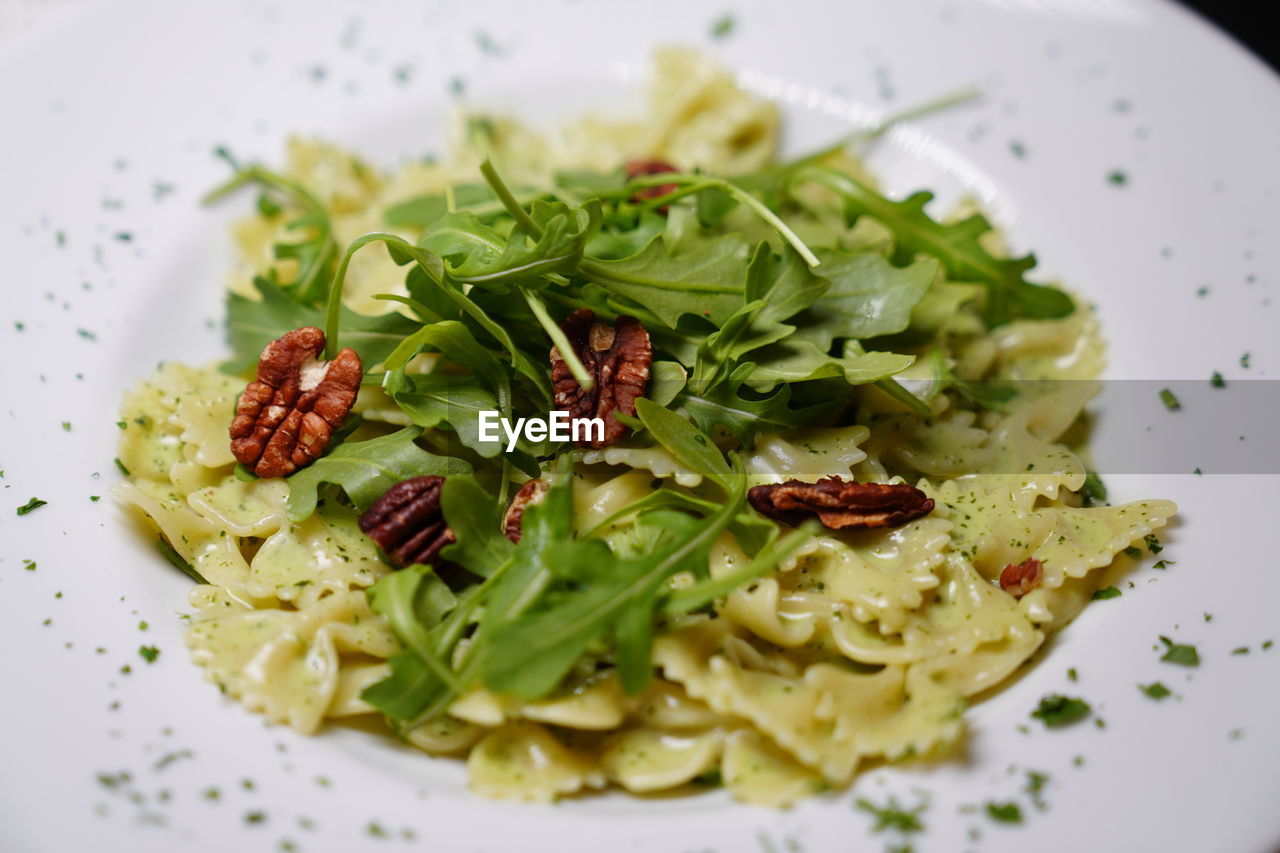 HIGH ANGLE VIEW OF SALAD SERVED IN PLATE