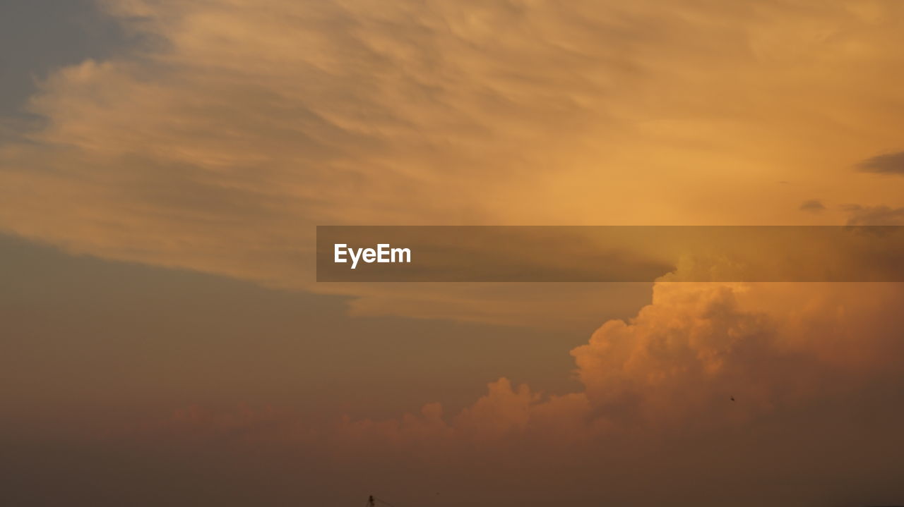 Low angle view of sky during sunset