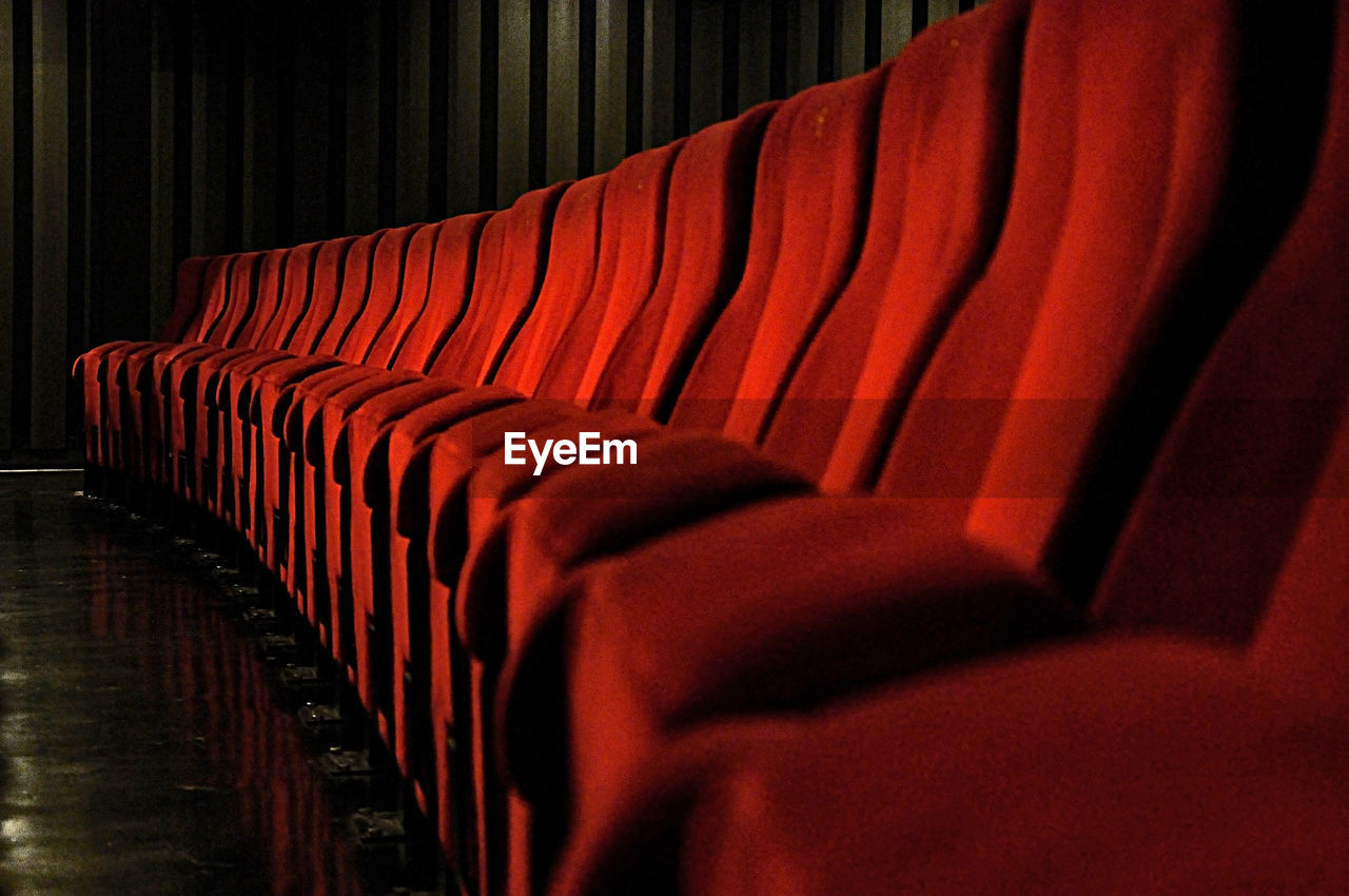 Empty seats at theater