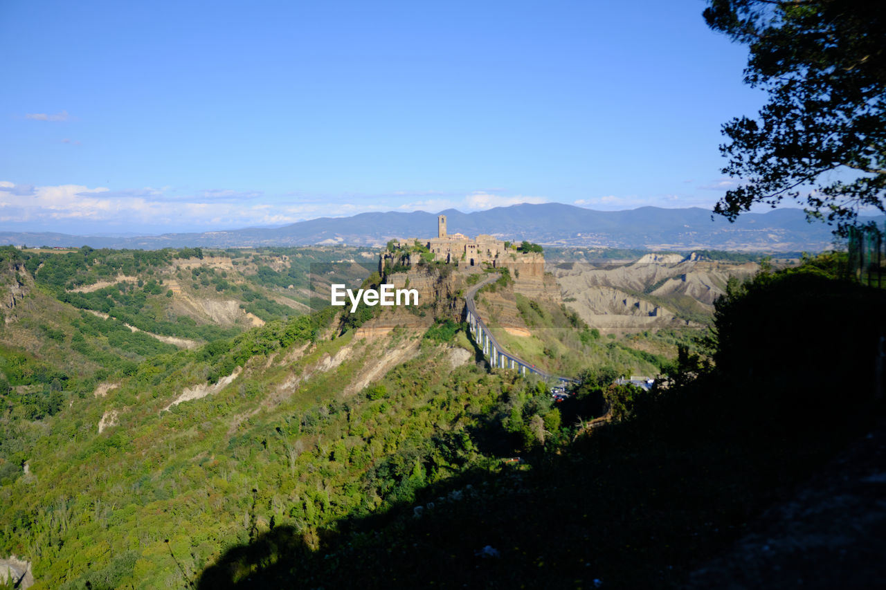 Scenic view of cività di bagnoregio 