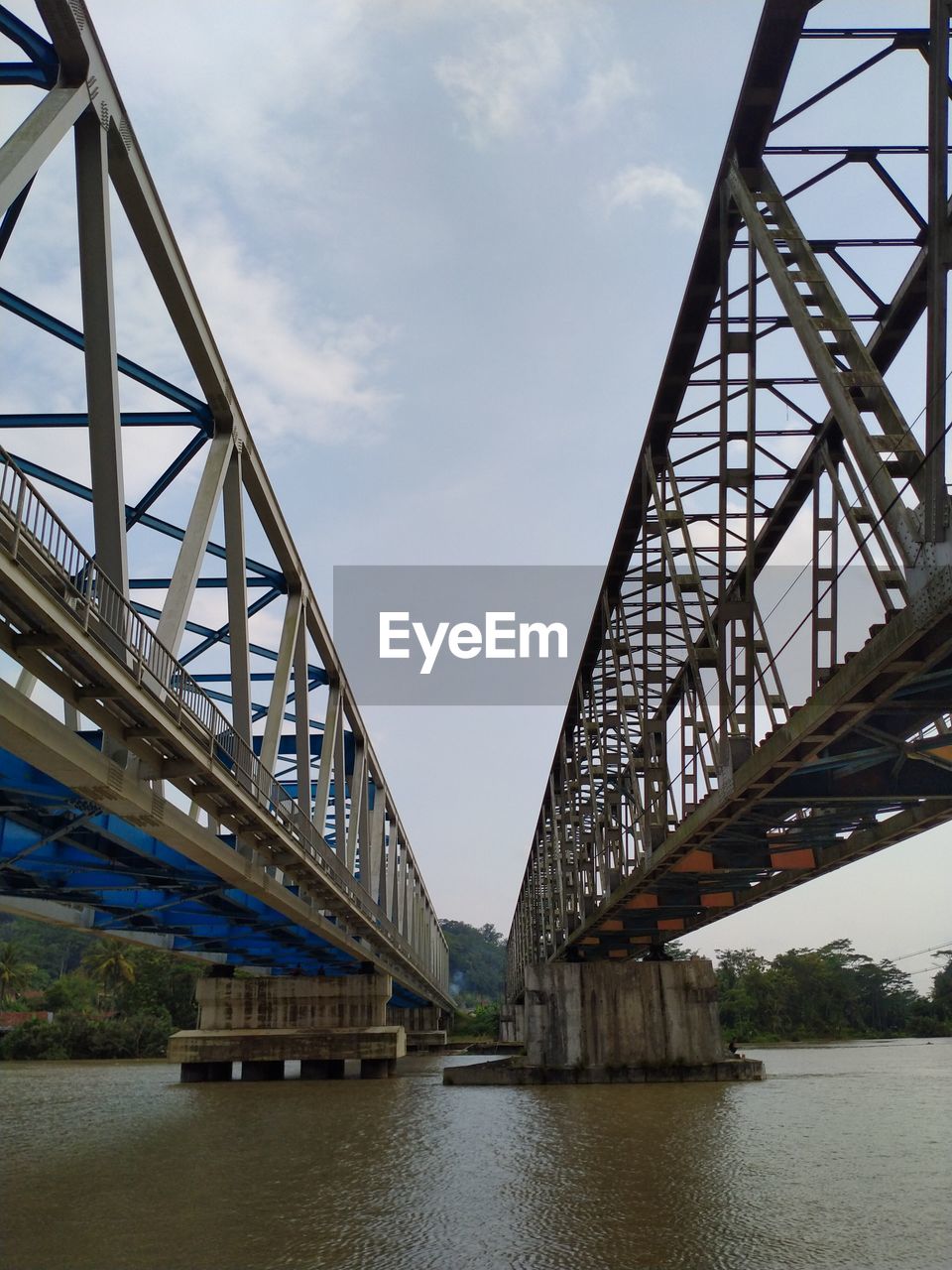 Low angle view of bridge over river