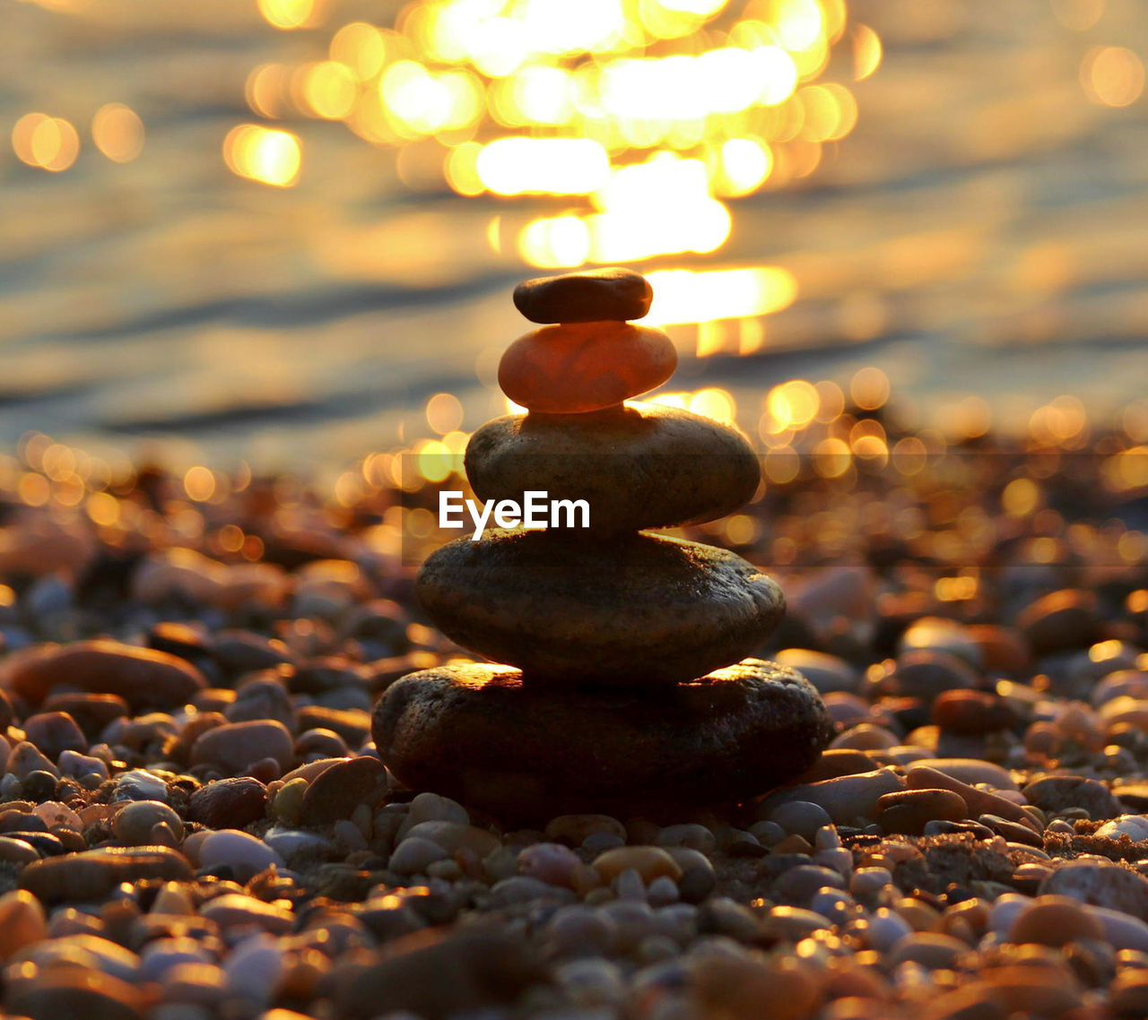 Close-up of stones on stones