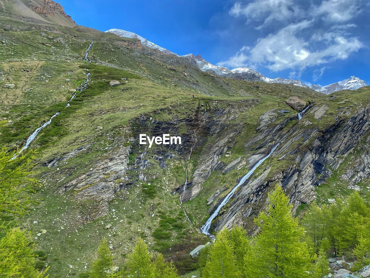 Scenic view of land against sky