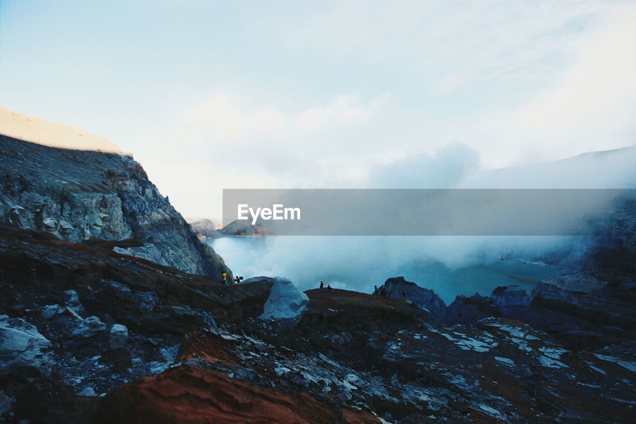 Rocky landscape against the sky