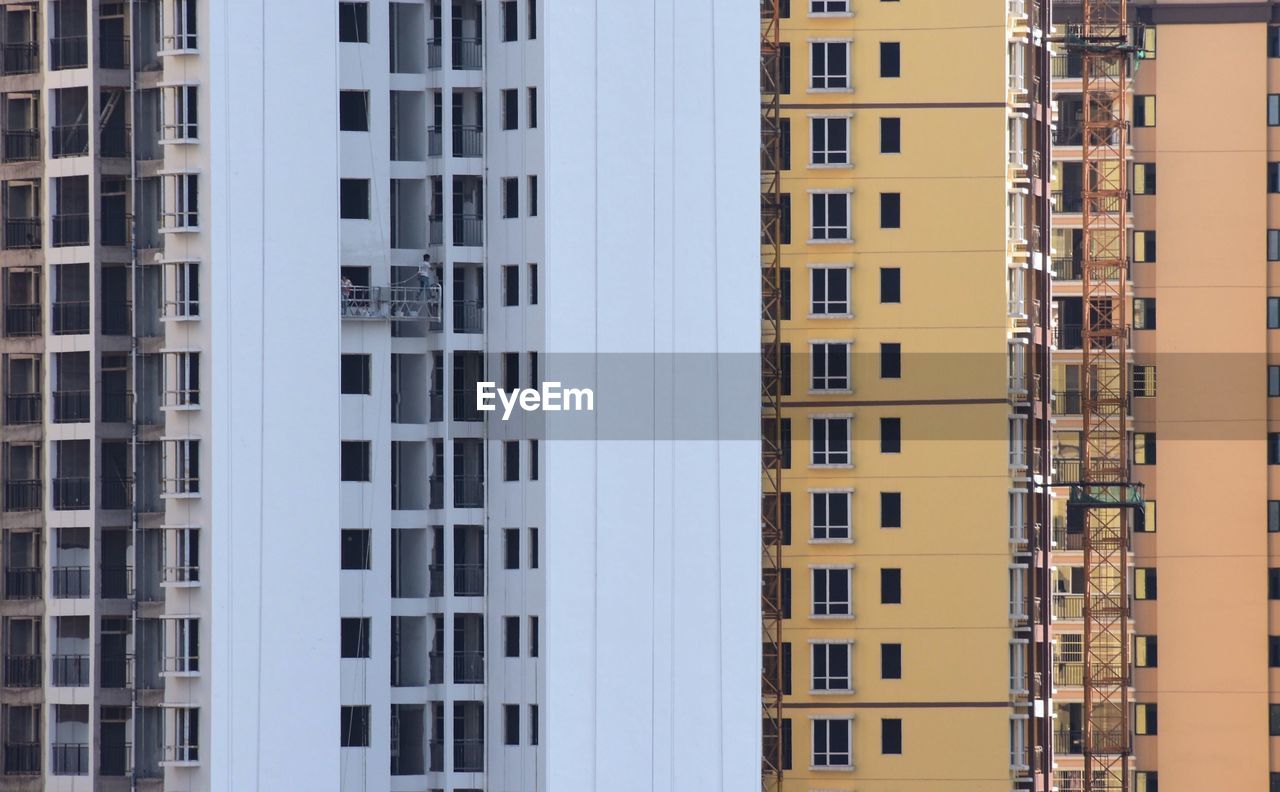 Full frame shot of residential buildings