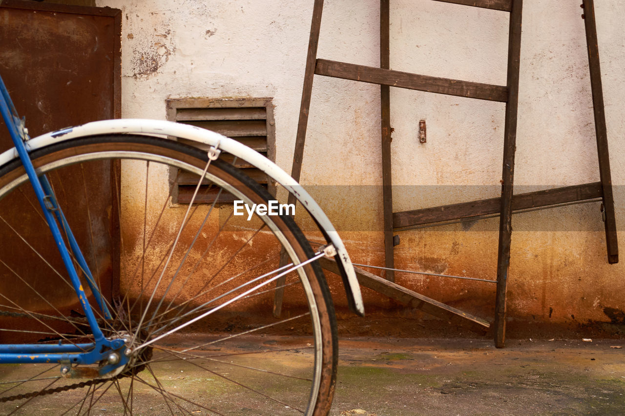 Close-up of bicycle wheel