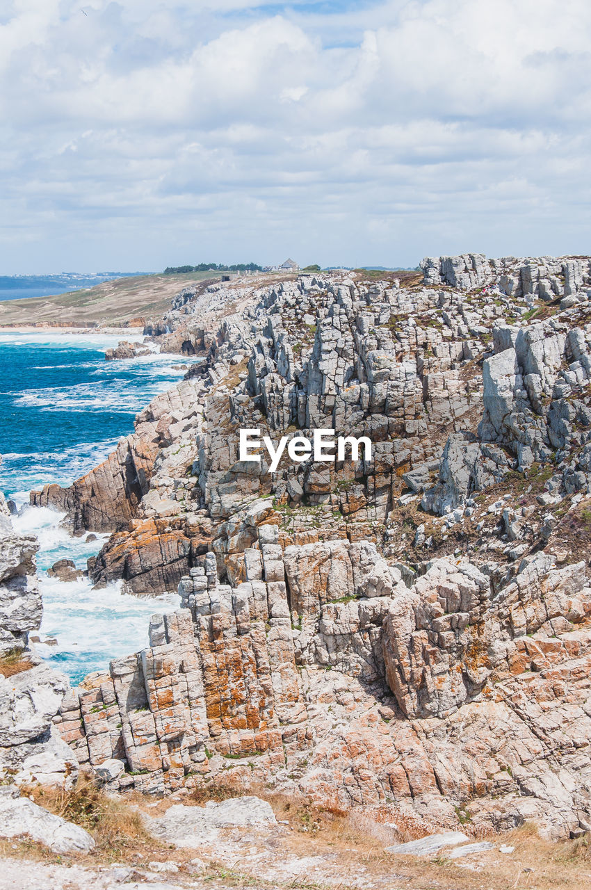 SCENIC VIEW OF SEA AND ROCKS