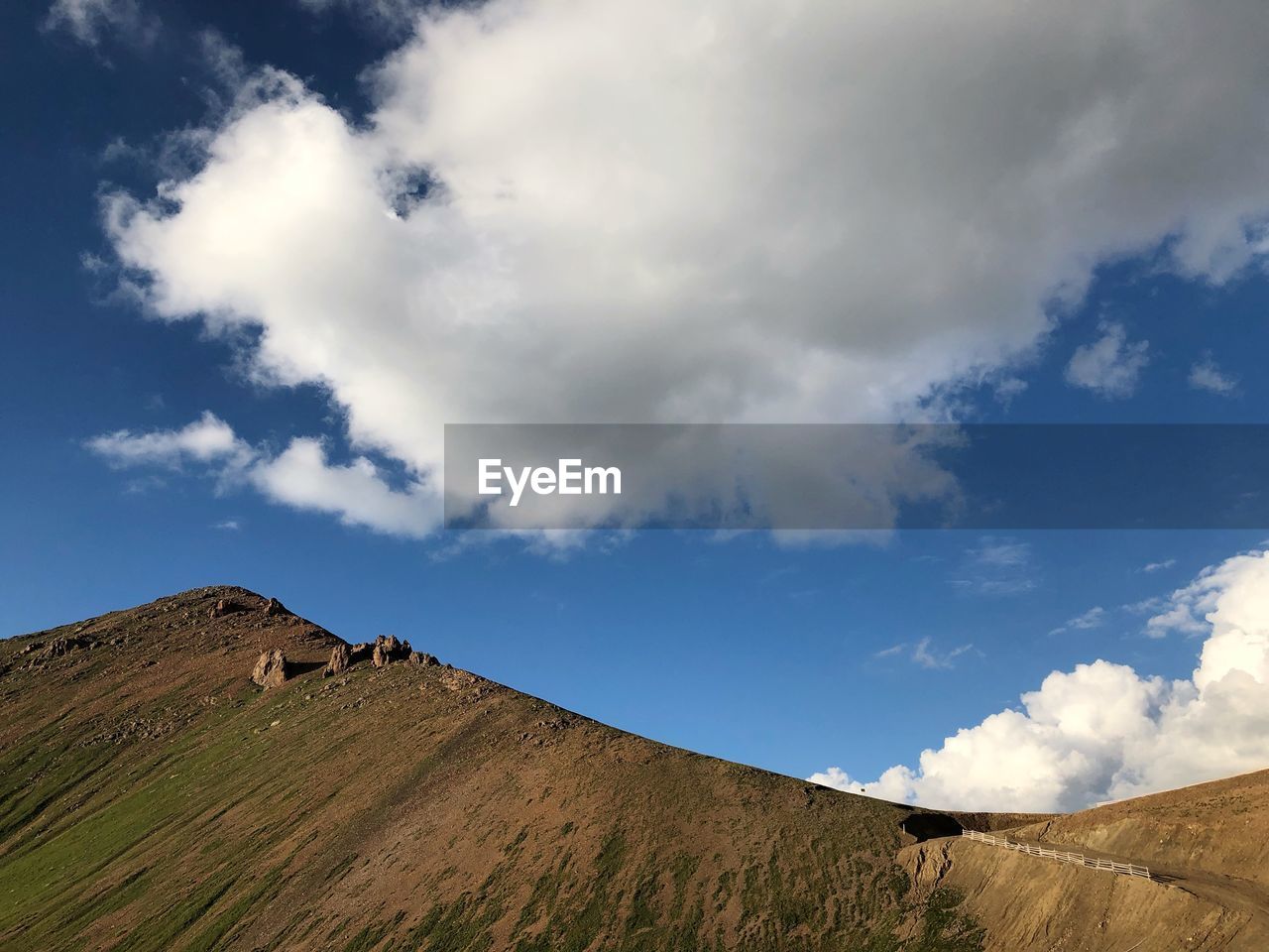 Low angle view of mountain against sky