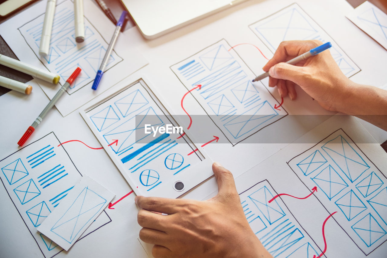 Designer development ux graphic prototype application