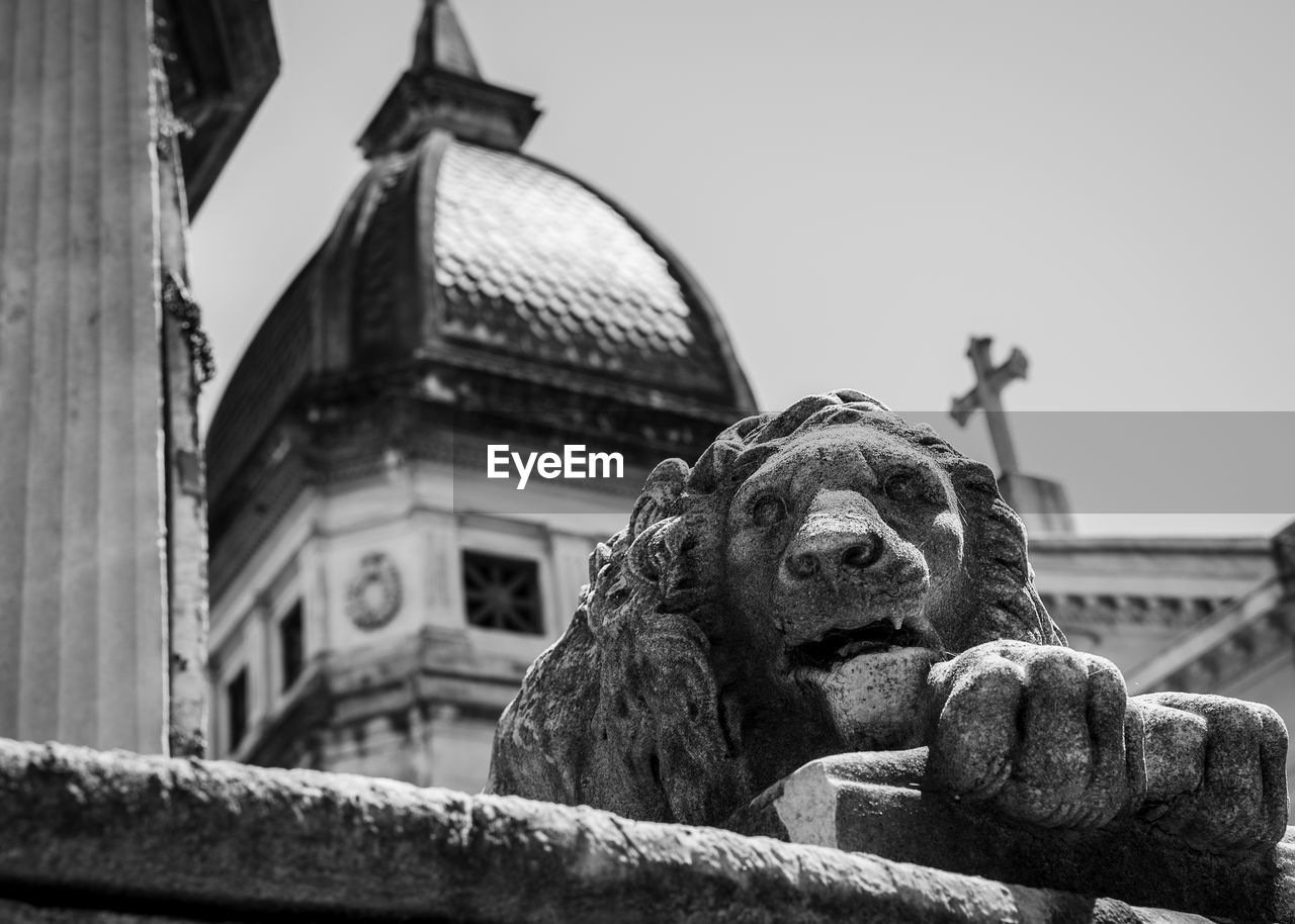 Low angle view of statue