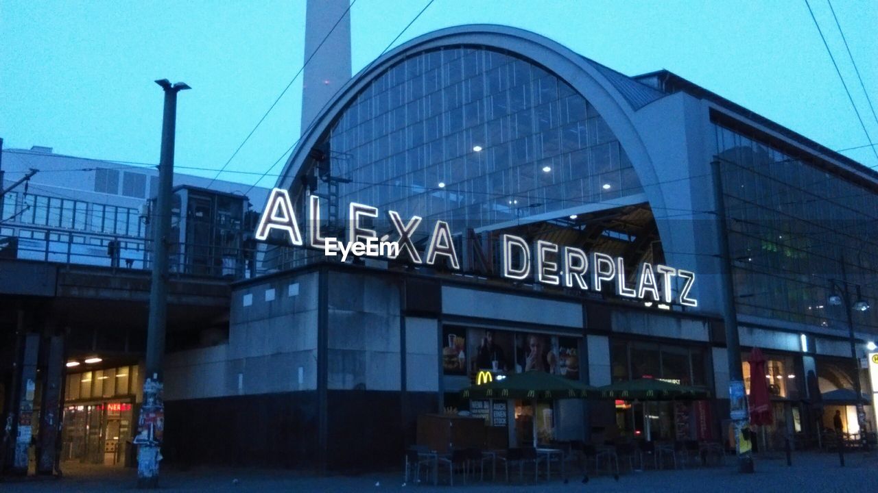 Alexanderplatz railway station against clear sky