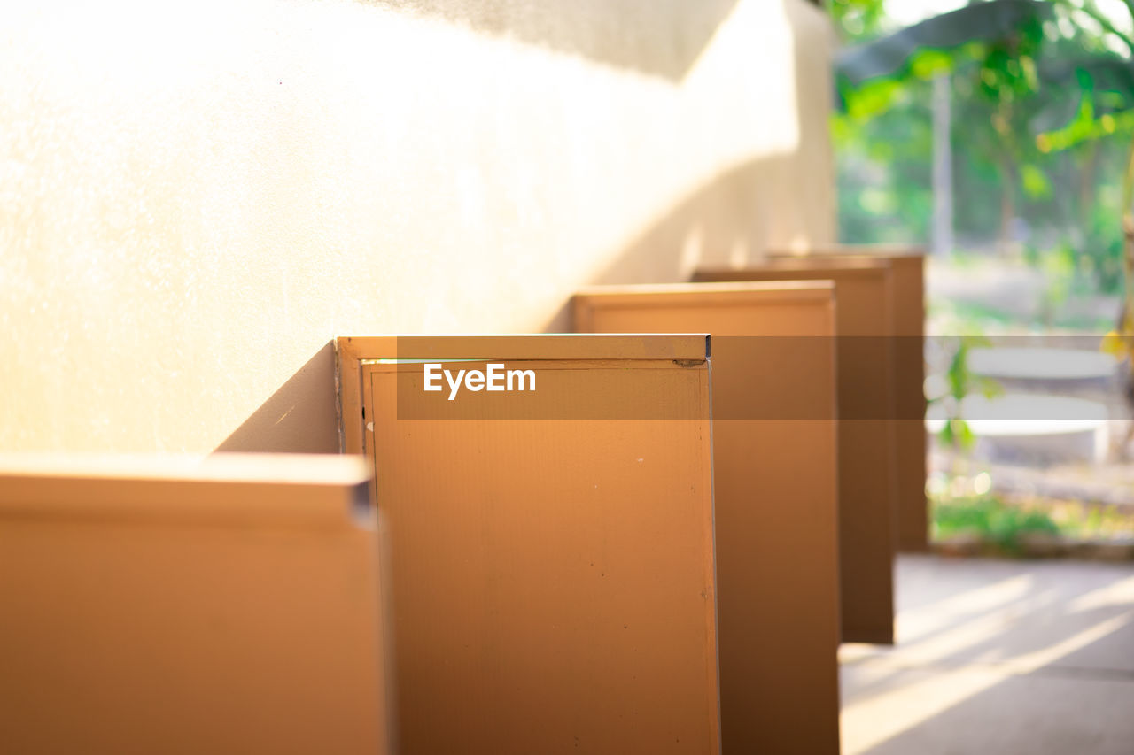 CLOSE-UP OF BOX ON TABLE