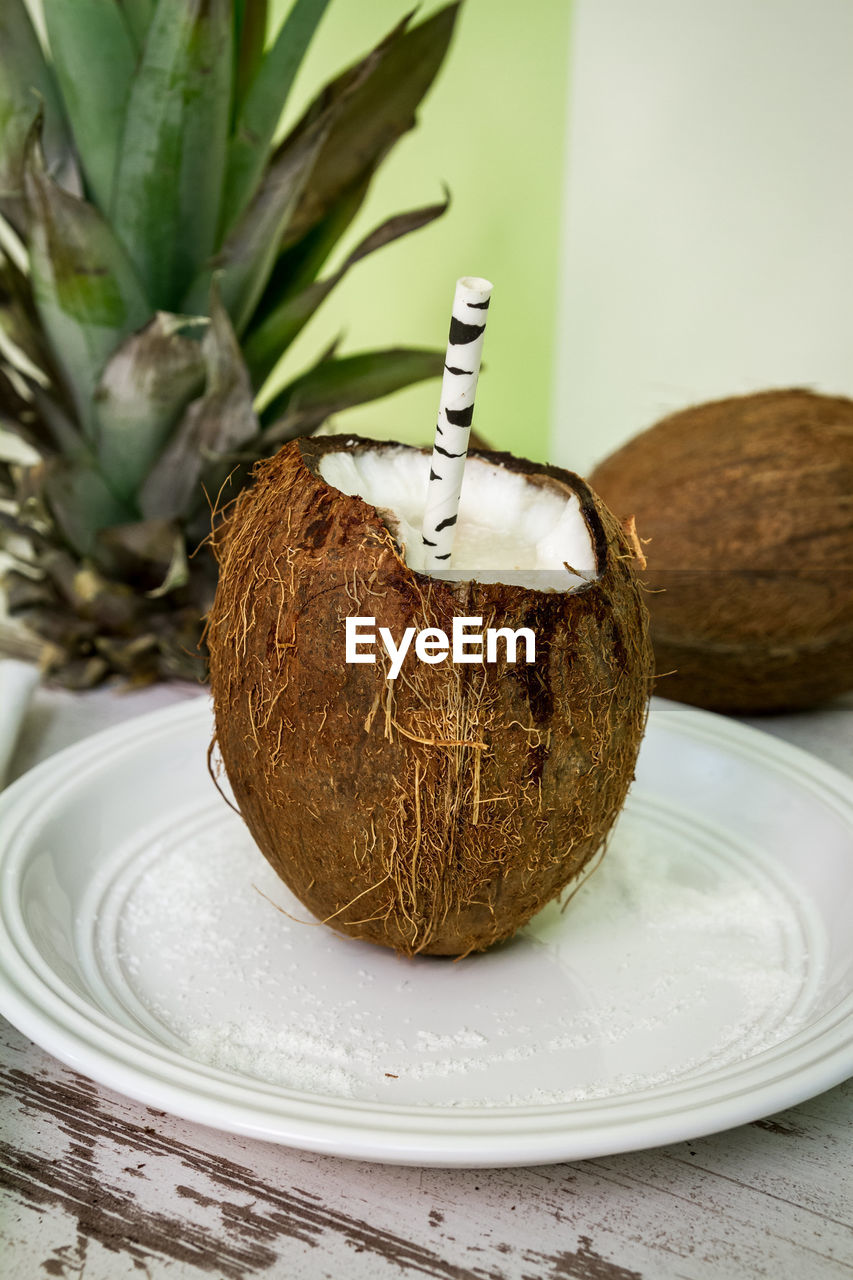 Coconut smoothie with banana